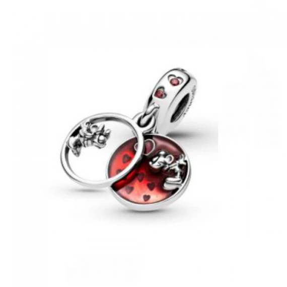 Pandora  - Disney Mickey Egér és Minnie Egér szerelmes csók függő charm - 799298C01