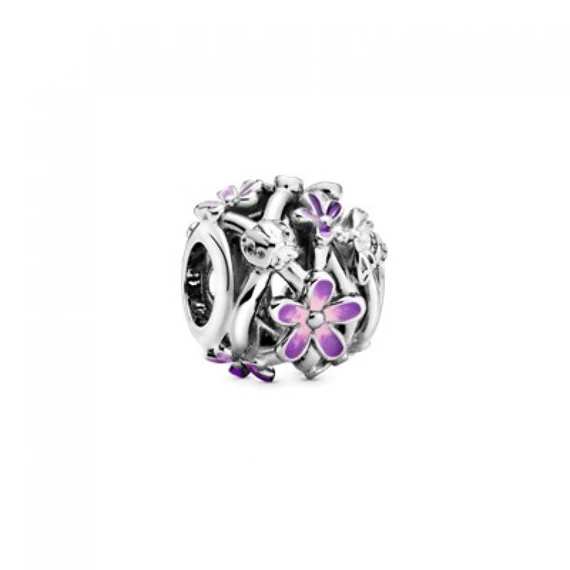 Pandora  - Áttört lila százszorszép charm - 798772C02