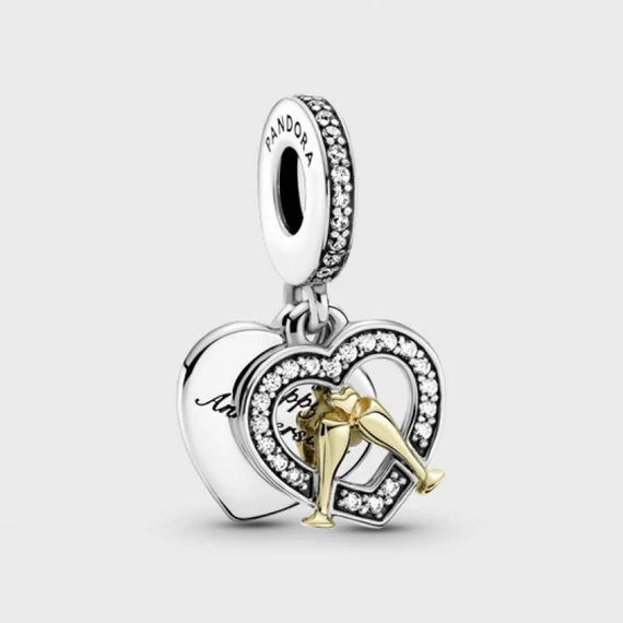 Pandora  - Kéttónusú évfordulós függő charm - 799322C01