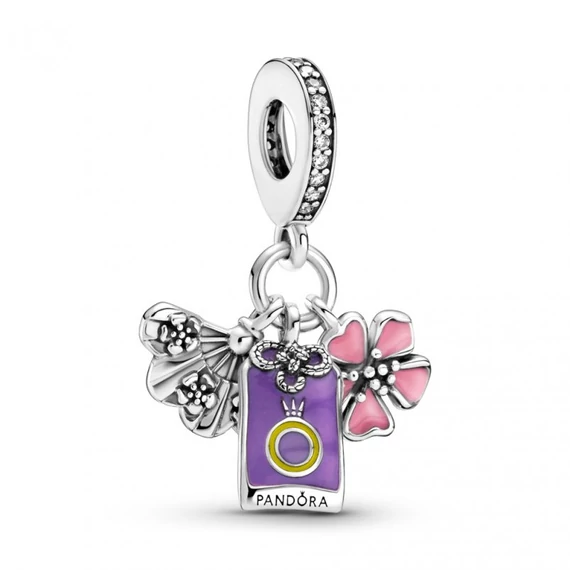Pandora  - Japán sakura, omamori és legyező függő charm - 799326C01