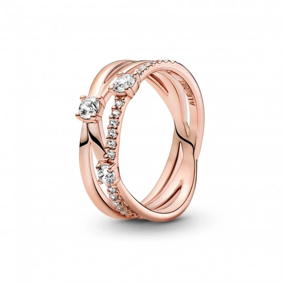 Pandora  - Szikrázó tripla karikagyűrű - 189400C01-54