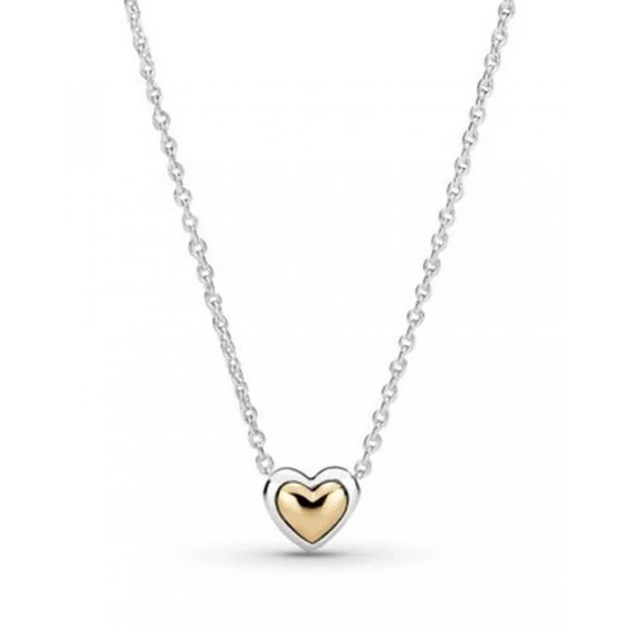 Pandora  - Kupolás arany szív collier nyaklánc - 399399C00-45