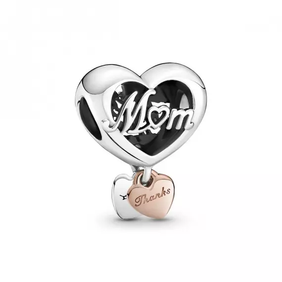 Pandora  - „Köszönöm, anya” szív charm - 789372C00