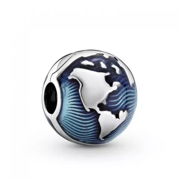 Pandora  - Kék földgömb klip charm - 799429C01