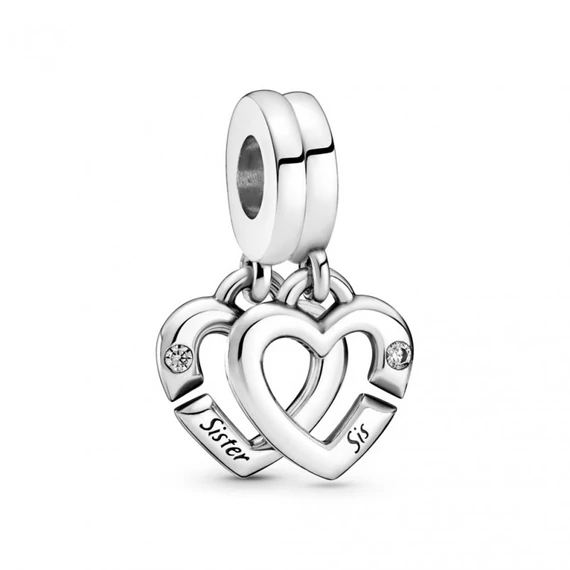 Pandora  - Testvéri összetartás kétrészes szív függő charm - 799538C01