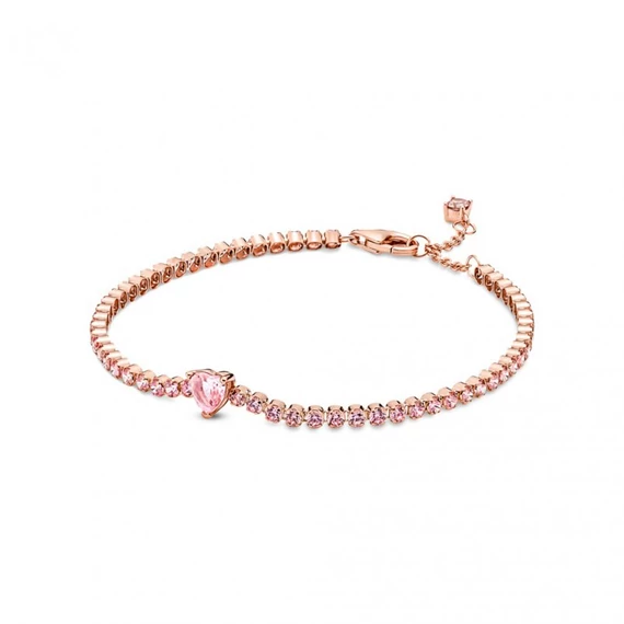 Pandora  - Szikrázó szív teniszkarkötő - 580041C01-18