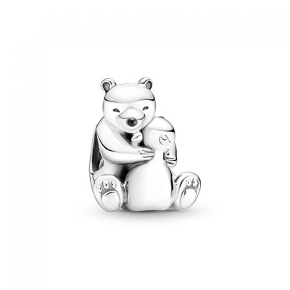 Pandora  - Ölelkező jegesmedvék ezüst charm - 790032C01