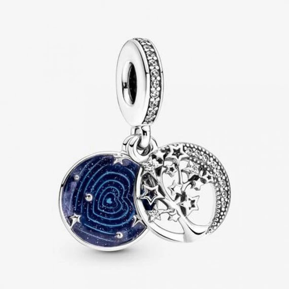 Pandora  - Fa és galaxis függő ezüst charm - 799645C01
