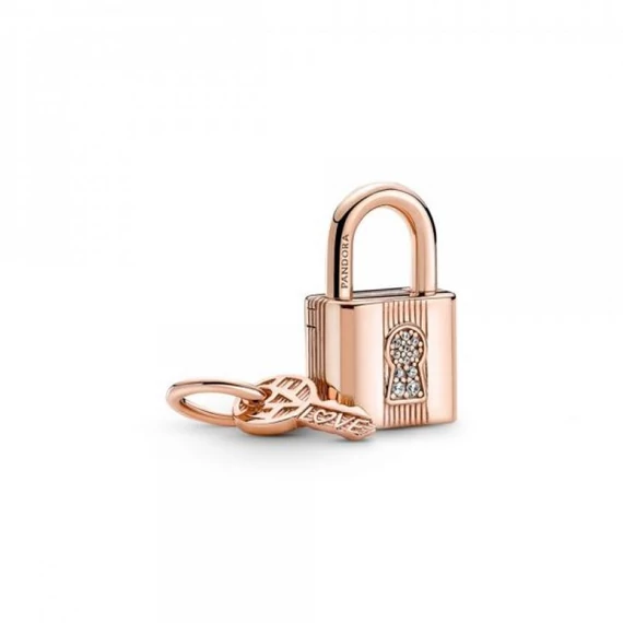 Pandora  - Lakat és kulcs rozé charm - 780088C01