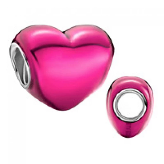 Pandora  - Pandora ékszer Fémes rózsaszín szív charm - 799291C03