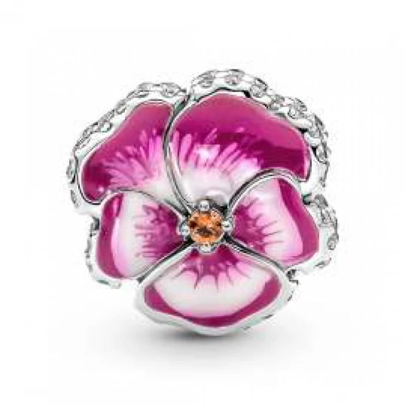 Pandora  - PANDORA TAVASZI RÓZSASZÍN ÁRVÁCSKA CHARM - 790777C01