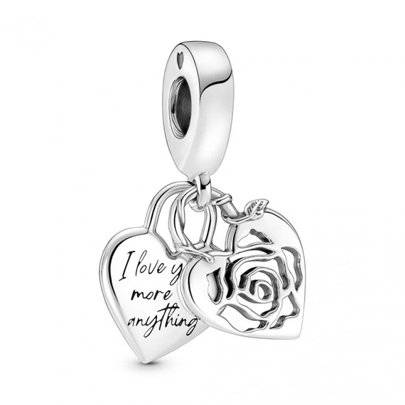 Pandora  - PANDORA RÓZSA ÉS SZÍV FÜGGŐ CHARM - 790086C00