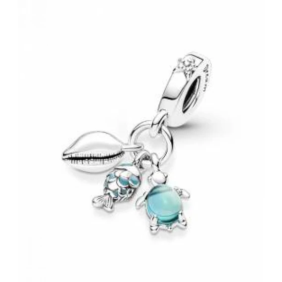 Pandora  - Hal, tengeri teknős és kagyló tripla függő charm - 791697C01