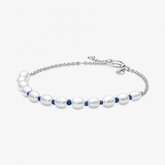 Pandora  - Édesvízben tenyésztett gyöngyös lánc karkötő - 591689C01-20