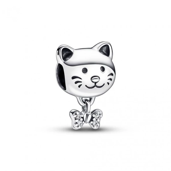 Pandora  - Pandora ékszer Nyakkendős cica ezüst charm - 792255C01