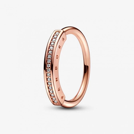 Pandora  - Signature I-D pavé gyűrű - 182283C01-52
