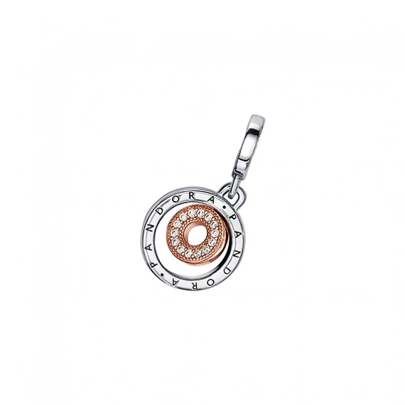 Pandora  - Pandora Signature kéttónusú logós függő charm - 782287C01