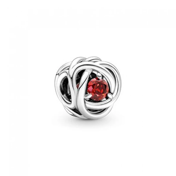 Pandora  - Piros örökkévalóság kör charm - 790065C01