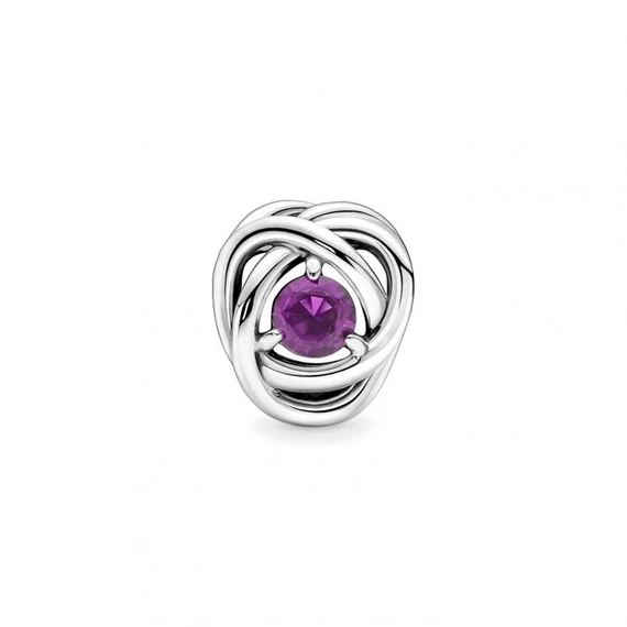 Pandora  - Lila örökkévalóság kör charm - 790065C02