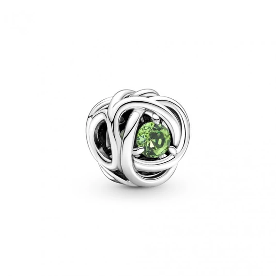 Pandora  - Tavasz zöld örökkévalóság körök ezüst charm - 790065C03