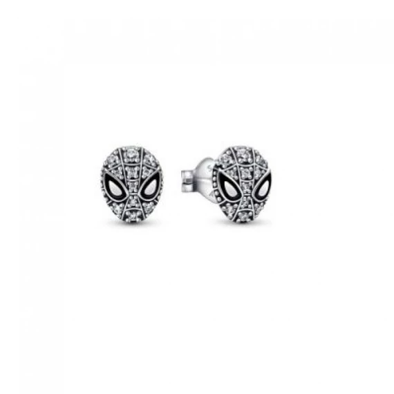Pandora  - Marvel Pókember maszk pavé gombfülbevaló - 292354C01
