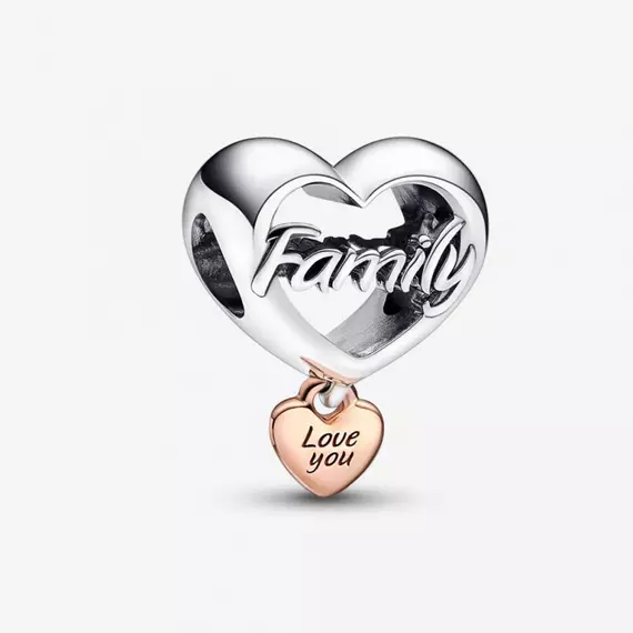 Pandora  - Szeretlek család szív charm - 782326C00