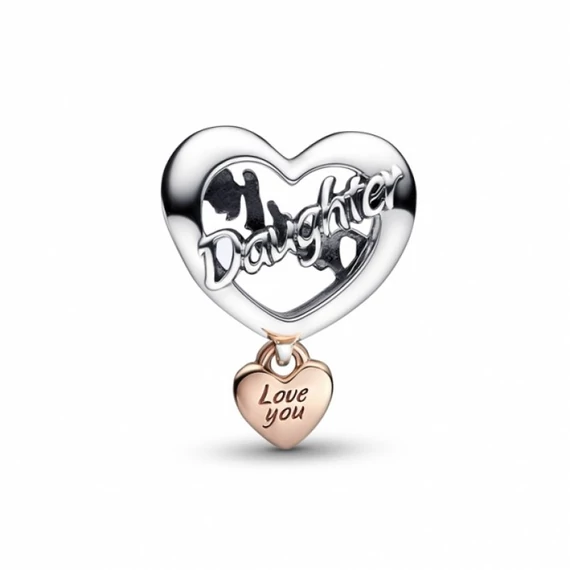 Pandora  - Szeretlek lányom szív charm - 782327C00