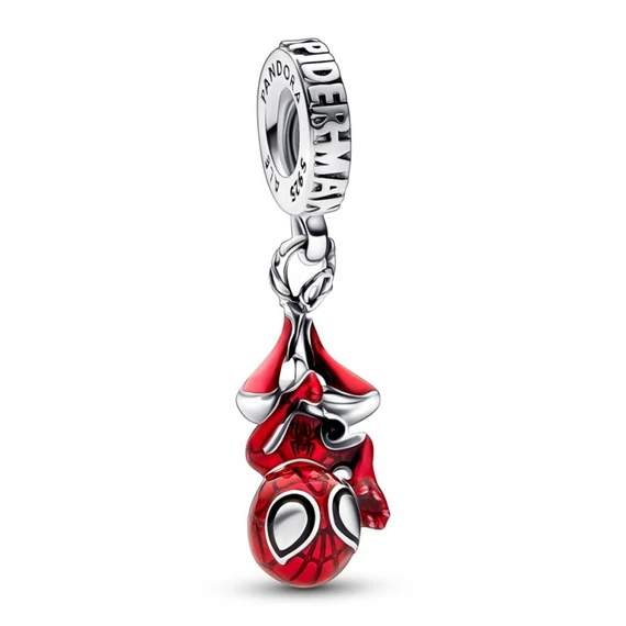Pandora  - Marvel fejjel lefelé lógó Pókember függő charm - 792323C01