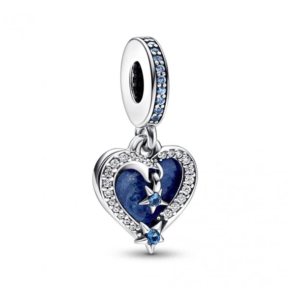 Pandora  - Hullócsillag szív dupla függő charm - 792356C01