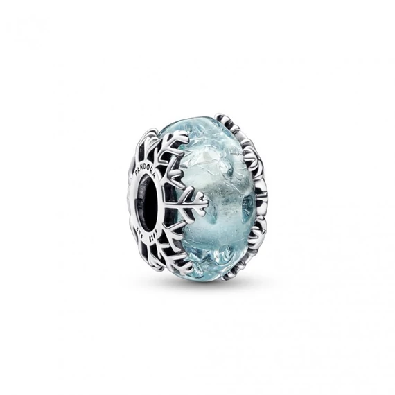 Pandora  - Kék hópehely muranói charm - 792377C00