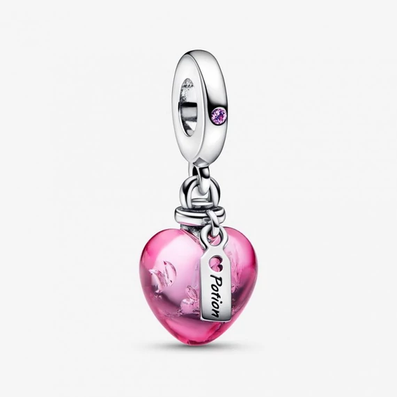 Pandora  - Szerelmi bájital muránói üveg szív függő charm - 792509C01