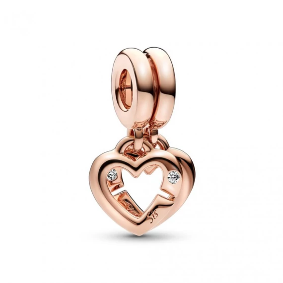 Pandora  - Testvéri összetartás kétrészes szív függő charm - 789538C01