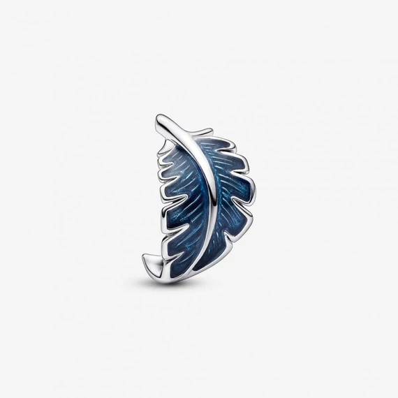 Pandora  - Kék ívelt tollpihe charm - 792576C01