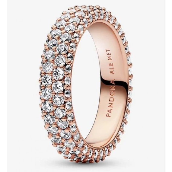 Pandora  - Timeless Pavé kétsoros gyűrű - 182629C01-56
