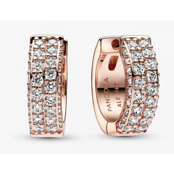 Pandora  - Timeless Pavé kétsoros karika-fülbevaló - 282622C01
