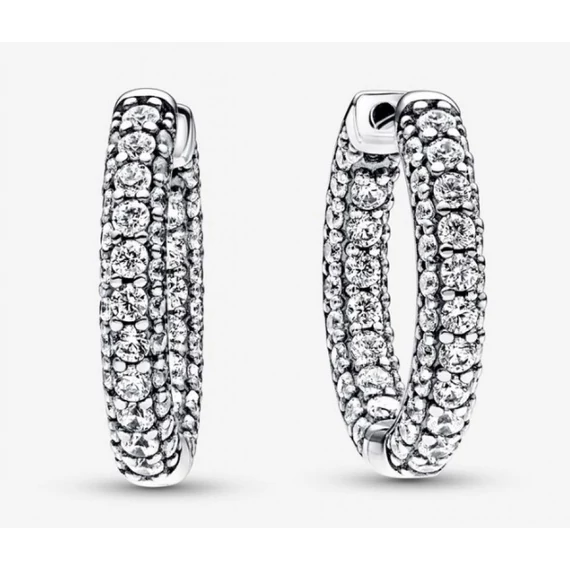 Pandora  - Timeless Pavé egysoros karika-fülbevaló - 292624C01