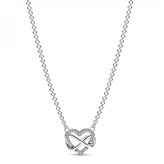 Pandora  - Szikrázó végtelenjel szív collier nyaklánc - 392666C01-50