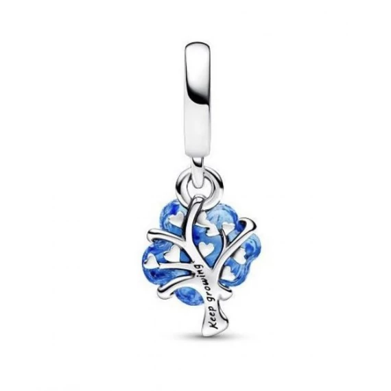 Pandora  - Kék muranói üveg családfa függő charm - 792614C01