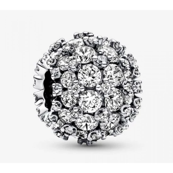 Pandora  - Szikrázó pavé kerek charm - 792630C01