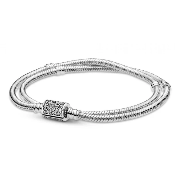 Pandora  - Moments duplán feltekerhető hengerzáras kígyólánc karkötő - 599544C01-D20