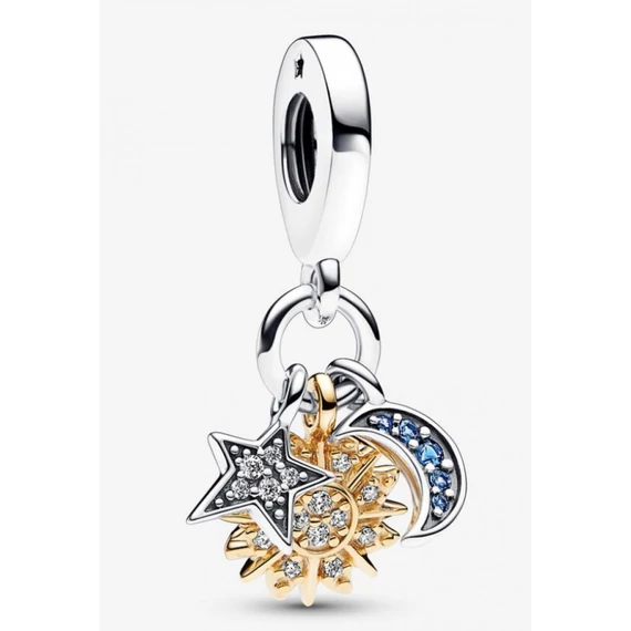Pandora  - KÉTTÓNUSÚ ÉGBOLT TRIPLA FÜGGŐ CHARM - 762676C01