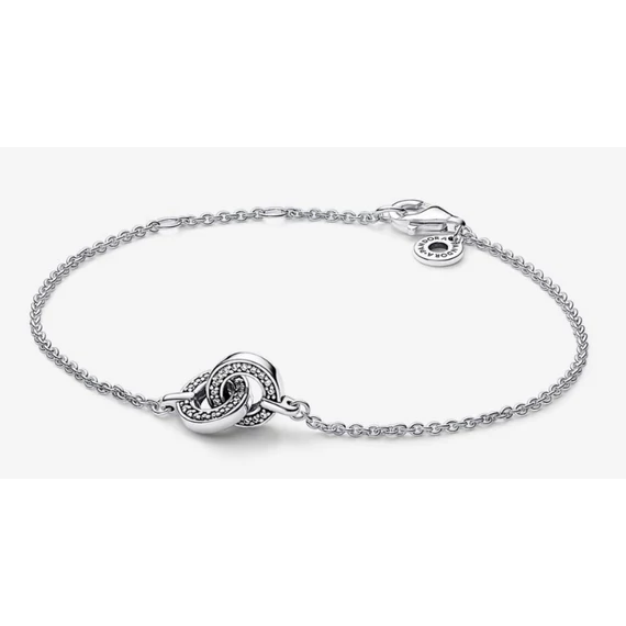 Pandora  - Signature összefonódó Pavé láncos karkötő - 592742C01-20