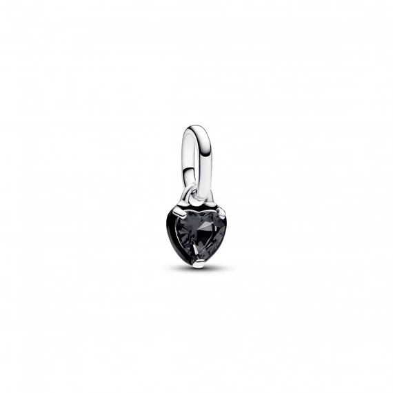 Pandora  - ME fekete csakra szív mini függő charm - 793042C01