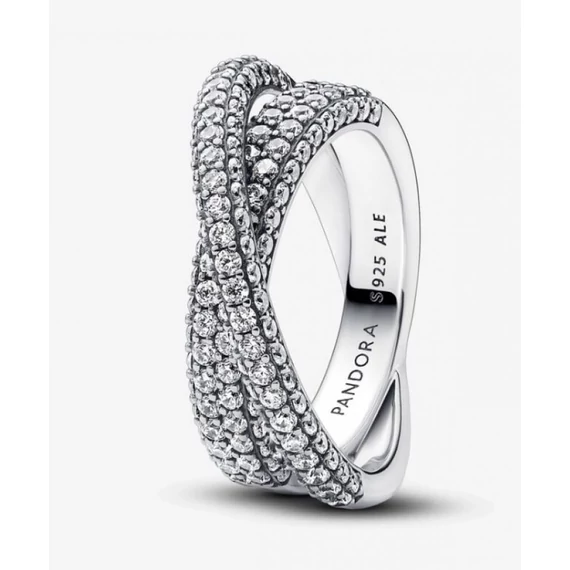 Pandora  - Pandora Timeless Összefonódó pavé karikagyűrű - 193022C01-54