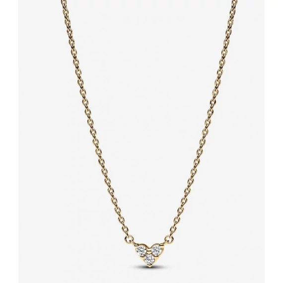 Pandora  - Tripla köves szív collier nyaklánc - 363014C01-45