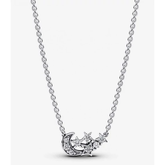 Pandora  - Szikrázó hold és csillag collier nyaklánc - 392991C01-45