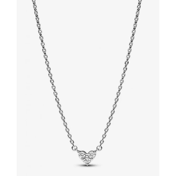 Pandora  - Tripla köves szív collier nyaklánc - 393014C01-45
