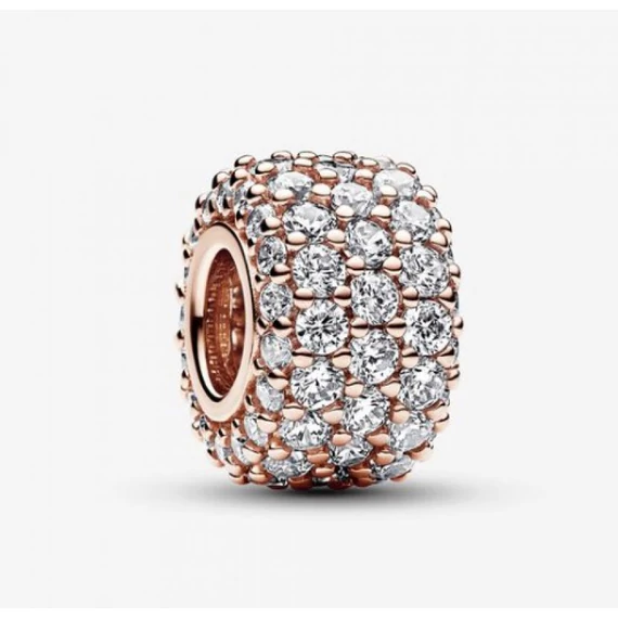 Pandora  - Szikrázó pavé háromsoros charm - 782820C01