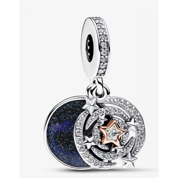 Pandora  - Kéttónusú hullócsillag dupla függő charm - 782975C01