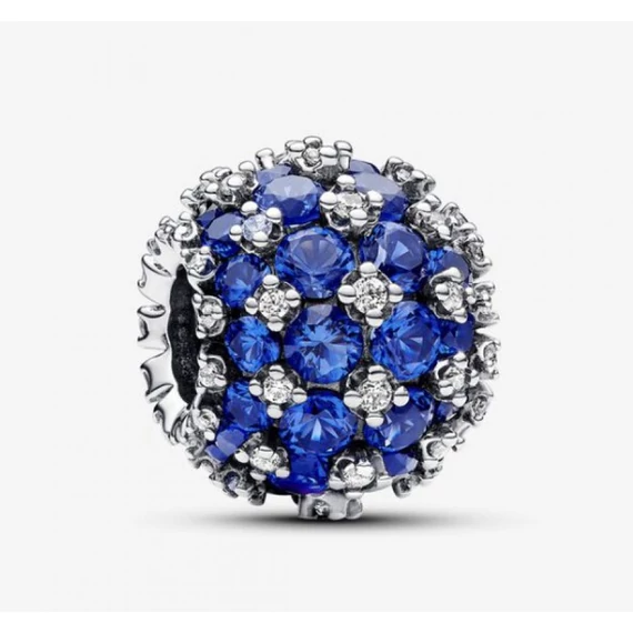 Pandora  - Szikrázó pavé kék kerek charm - 792630C02